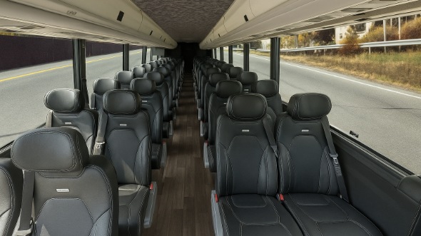 Interior of Charter Bus Company Blue Springs's 18 Passenger Minibus in Blue Springs
