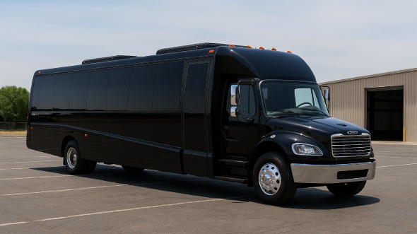 Exterior of Charter Bus Company Blue Springs's 25 Passenger Mini bus in Blue Springs
