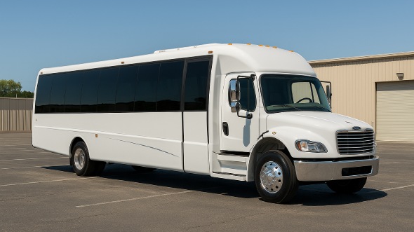 Exterior of Charter Bus Company Blue Springs's 28 Passenger Mini bus in Blue Springs