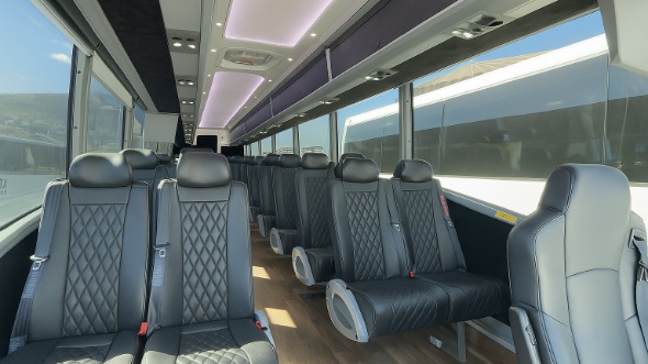 blue springs 30 passenger minibus inside