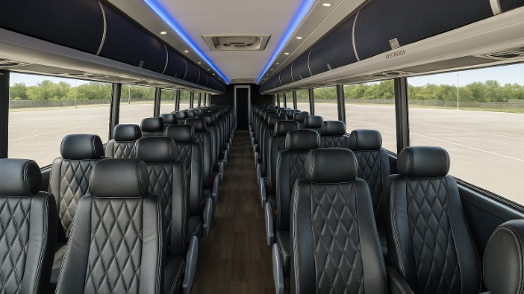 blue springs 56 passenger charter bus inside